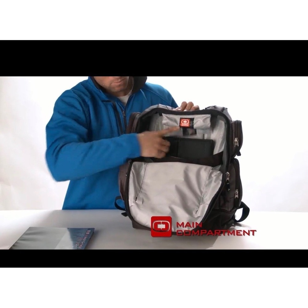 OGIO Metro Black Multi Pocket Backpack Audio‎ Ready Laptop Travel Work Bag - Picture 15 of 16